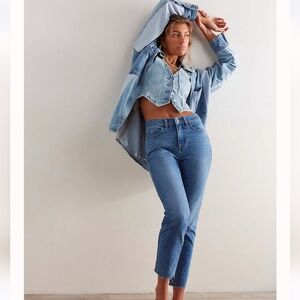 We The Free Curvy Straight Raw Hem Jeans